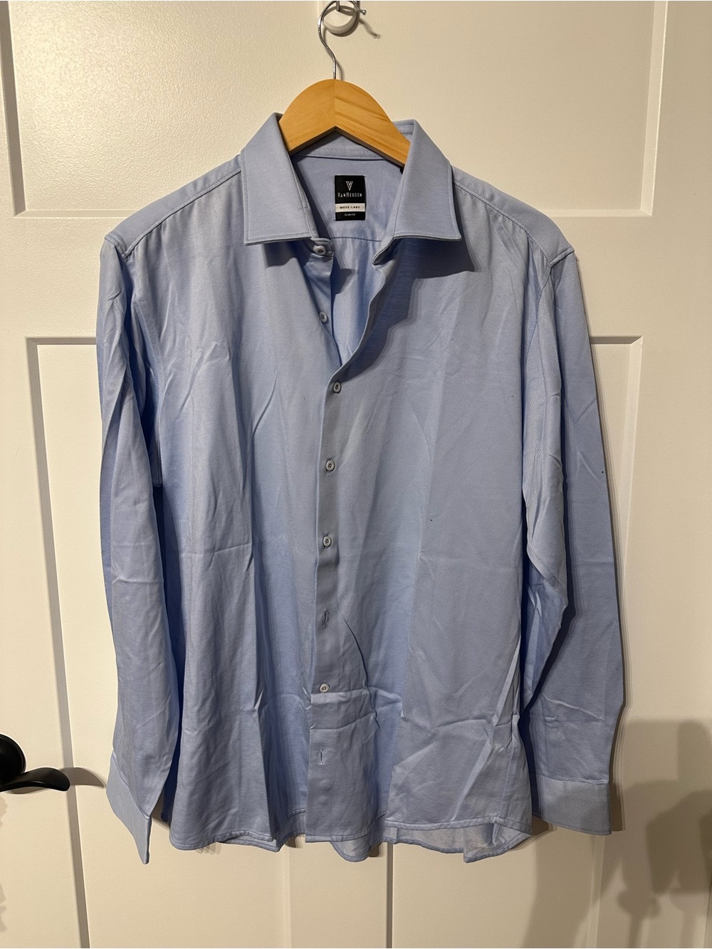 Van Heusen Light Blue Spread Collar Dress Shirt Men’s Formal